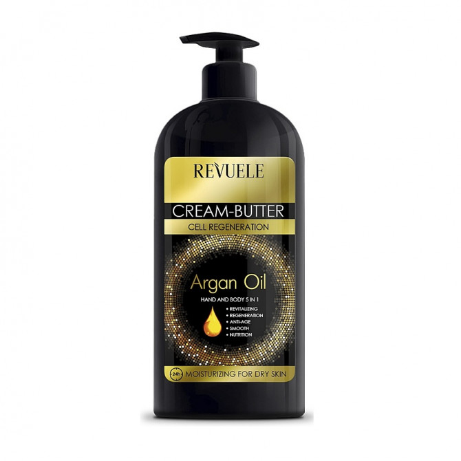 Інтенсивно живильний крем-баттер для тіла та рук Revuele Argan Oil Cream-Butter 400 мл купити в Україні