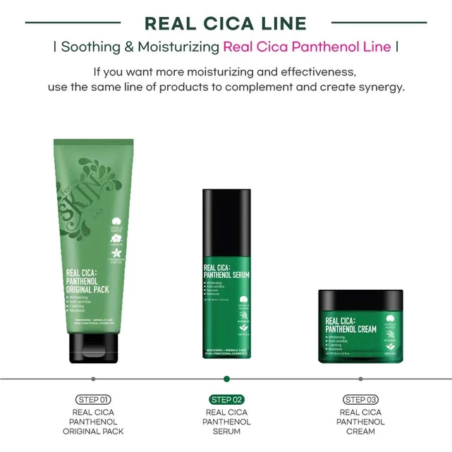 Заспокійлива антивікова сироватка для обличчя з центелою Fortheskin Real Cica Panthenol Serum 50 мл купити в Україні 3