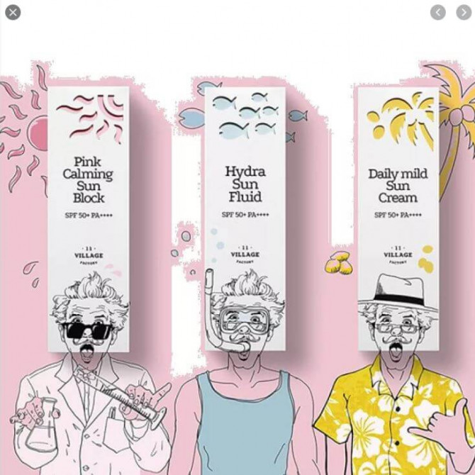 Успокаивающий солнцезащитный крем Village 11 Factory Daily Pink Calming cream SPF 50+ PA++++ 50 мл купить в Украине 4
