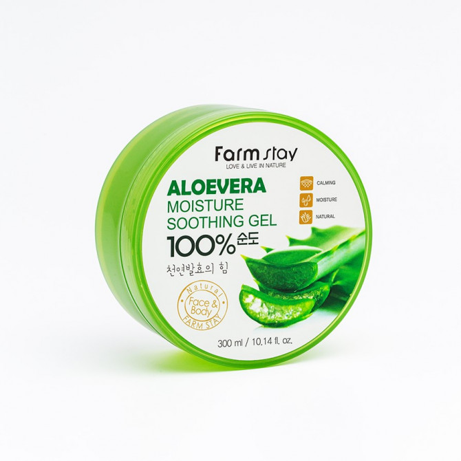 Гель с экстрактом алоэ вера FarmStay Moisture Soothing Gel Aloevera 300 мл купить в Украине 4