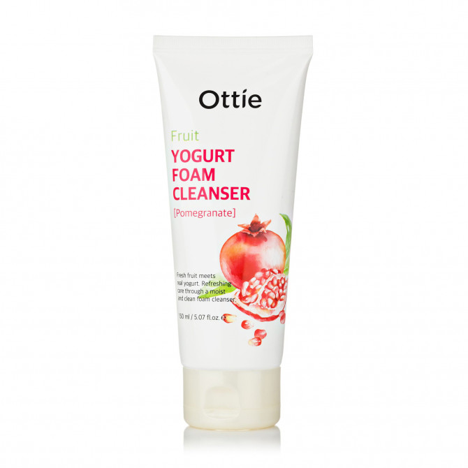 Йогуртовая пенка для умывания с экстрактом граната, Ottie, Fruit Yogurt Foam Cleanser Pomegranate, 150 мл купить в Украине Йогуртовая пенка для умывания с экстрактом граната, Ottie, Fruit Yogurt Foam Cleanser Pomegranate, 150 мл купить в Украине
