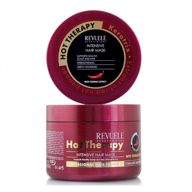 Интенсивно восстанавливающая маска для волос с термоэффектом Revuele Intensive Hot Therapy Hair Mask With Thermo Effect 500 мл купить в Украине 2