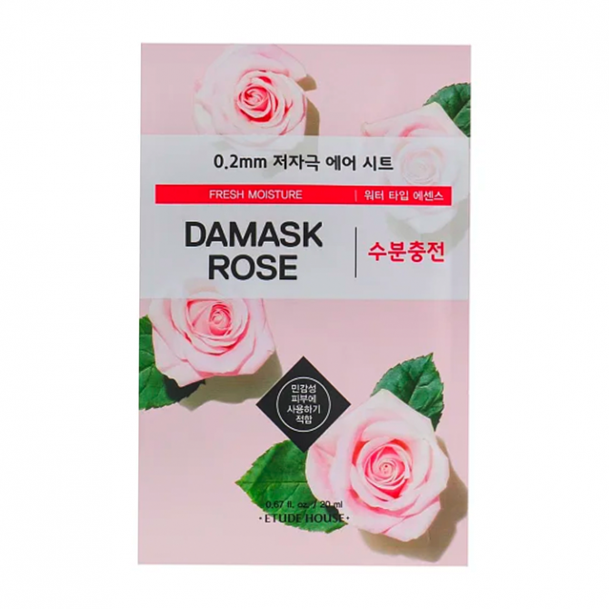 Ультратонкая тканевая маска с экстрактом дамаской розы, ETUDE HOUSE, Therapy Air Mask Damask Rose купить в Украине Ультратонкая тканевая маска с экстрактом дамаской розы, ETUDE HOUSE, Therapy Air Mask Damask Rose купить в Украине