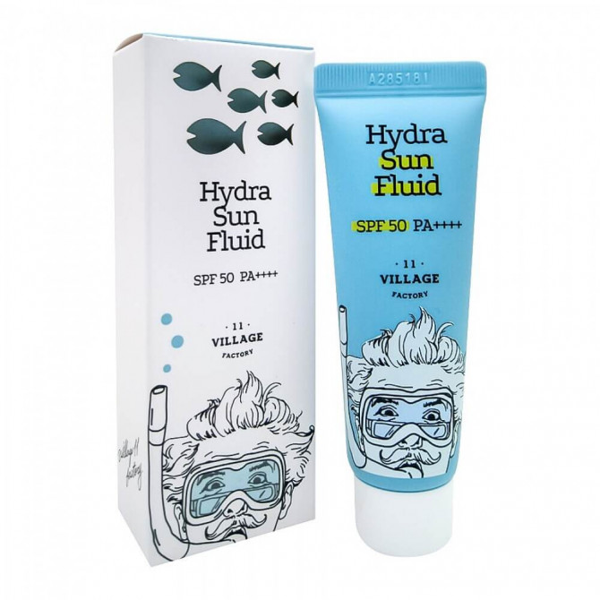 Увлажняющий солнцезащитный флюид с экстрактом моринги Village 11 Factory Hydra Sun Fluid SPF50+ PA++++ 50 мл купить в Украине
