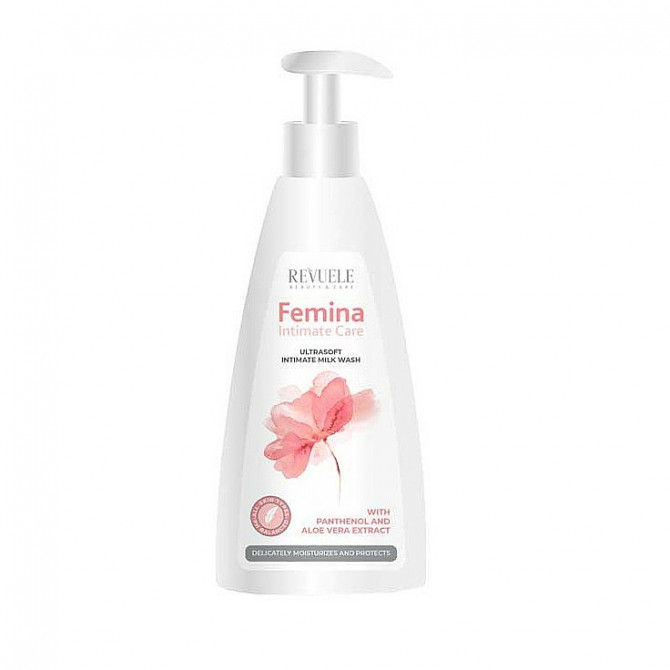 М'яке молочко для інтимної гігієни Revuele Femina Intimate Care Ultrasoft Intimate Milk Wash 250 мл купити в Україні 2