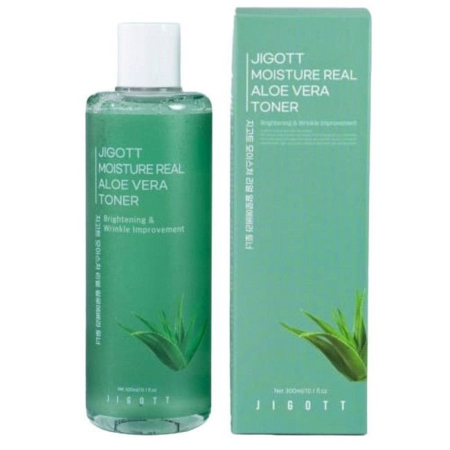 Увлажняющий тонер для лица с алоэ JIGOTT  Moisture Real Aloe Vera Toner 300 мл купить в Украине