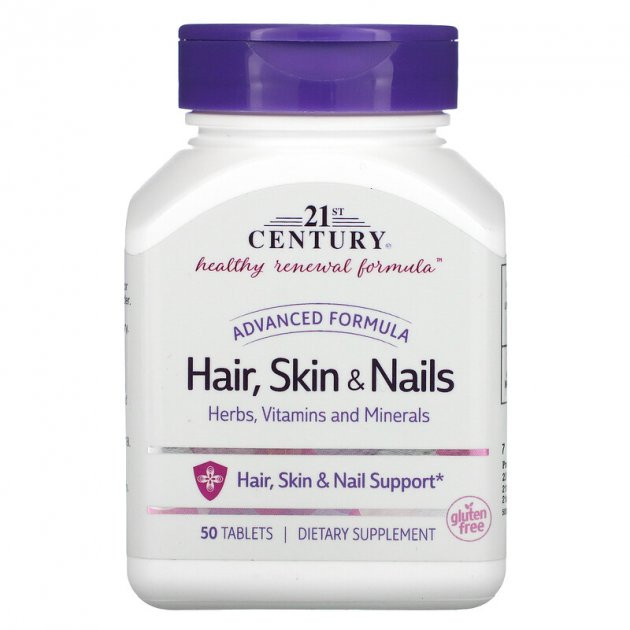 Комплекс для волос кожи и ногтей 21st Century Hair Skin & Nails 50 таблеток купить в Украине