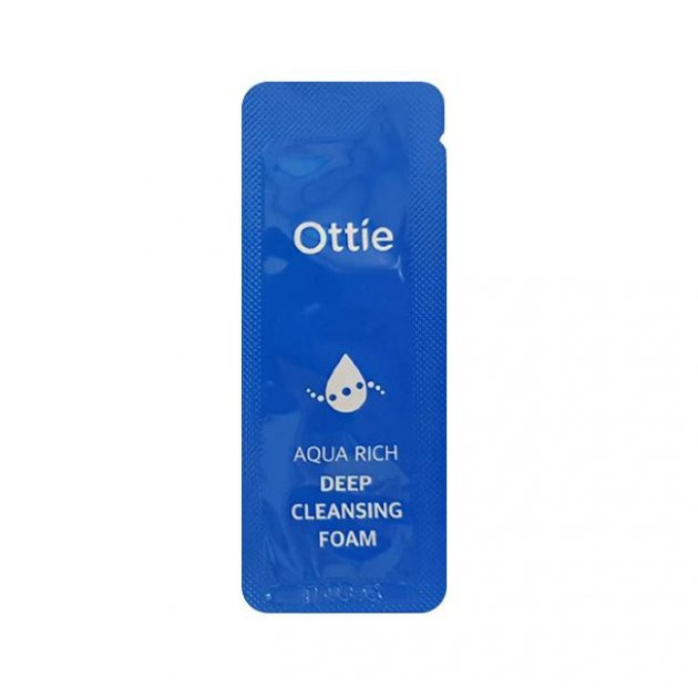 Зволожуюча пінка для вмивання Ottie Aqua Rich Deep Cleansing Foam 1 мл (пробник) купити в Україні