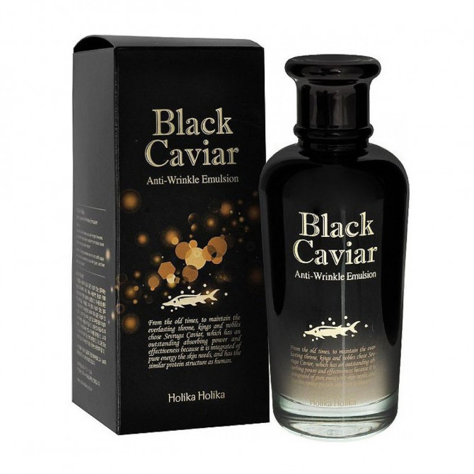 Емульсія проти зморшок з екстрактом чорної ікри, Holika Holika, Black Caviar Anti-Wrinkle Emulsion, 120 мл купити в Україні Емульсія проти зморшок з екстрактом чорної ікри, Holika Holika, Black Caviar Anti-Wrinkle Emulsion, 120 мл купити в Україні
