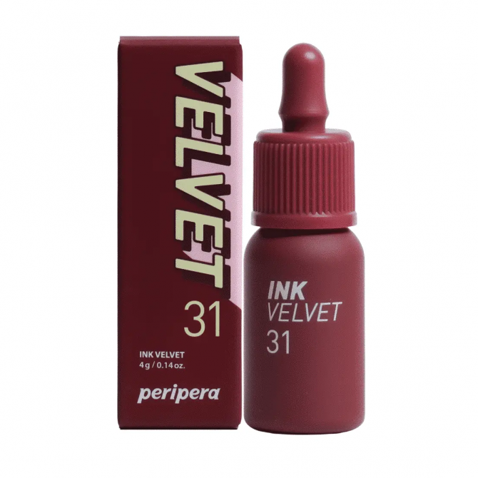 Матовий тинт для губ Peripera New Ink The Velvet #031 Wine Nude купити в Україні 4