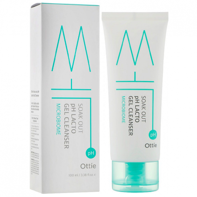 Гипоаллергенный гель для умывания с лактобактериями, Ottie, Soak Out pH Lacto Gel Cleanser, 100 мл купить в Украине Гипоаллергенный гель для умывания с лактобактериями, Ottie, Soak Out pH Lacto Gel Cleanser, 100 мл купить в Украине