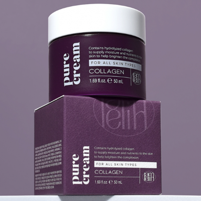 Крем для обличчя з колагеном для підвищення еластичності шкіри Lamelin Collagen Pure Cream 50 мл купити в Україні 3