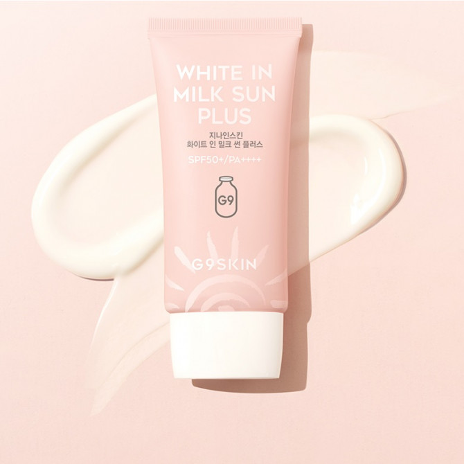 Легкий сонцезахисний крем що омолоджує G9SKIN White In Milk Sun Plus SPF50+/PA++++ 40 мл купити в Україні 2