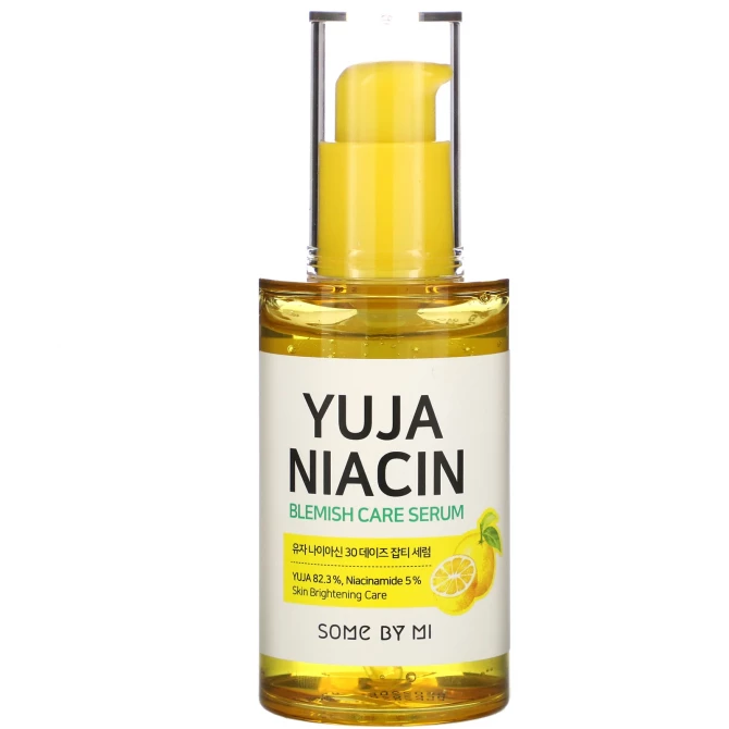 Осветляющая и выравнивающая тон кожи сыворотка, SOME BY MI, Yuja Niacin Blemish Care Serum, 50 мл купить в Украине Осветляющая и выравнивающая тон кожи сыворотка, SOME BY MI, Yuja Niacin Blemish Care Serum, 50 мл купить в Украине