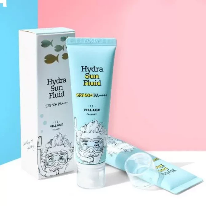 Увлажняющий солнцезащитный флюид с экстрактом моринги Village 11 Factory Hydra Sun Fluid SPF50+ PA++++ 50 мл купить в Украине 3