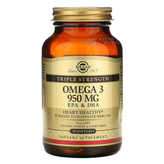 Омега-3 Solgar Omega 3 950 mg EPA & DHA 50 капсул купити в Україні
