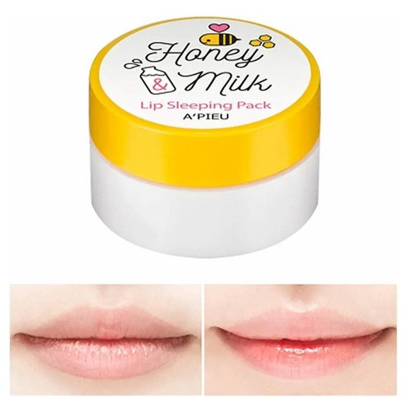Питательная ночная маска для губ с медом и молоком A'PIEU Honey & MilkLip Sleeping Pack 6.7 г купить в Украине 3
