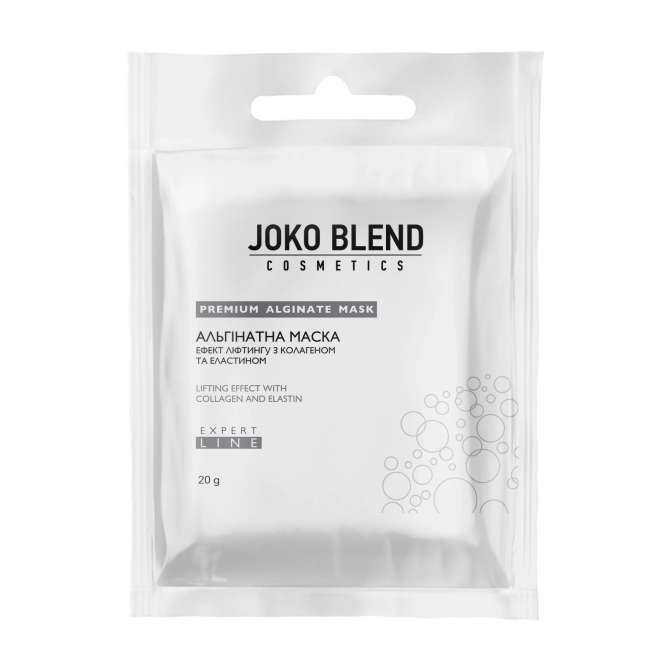 Альгінатна маска з ефектом ліфтингу з колагеном та еластином Joko Blend Cosmetics Premium Alginate Mask Lifting Effect With Collagen and Elastin 20 г купити в Україні