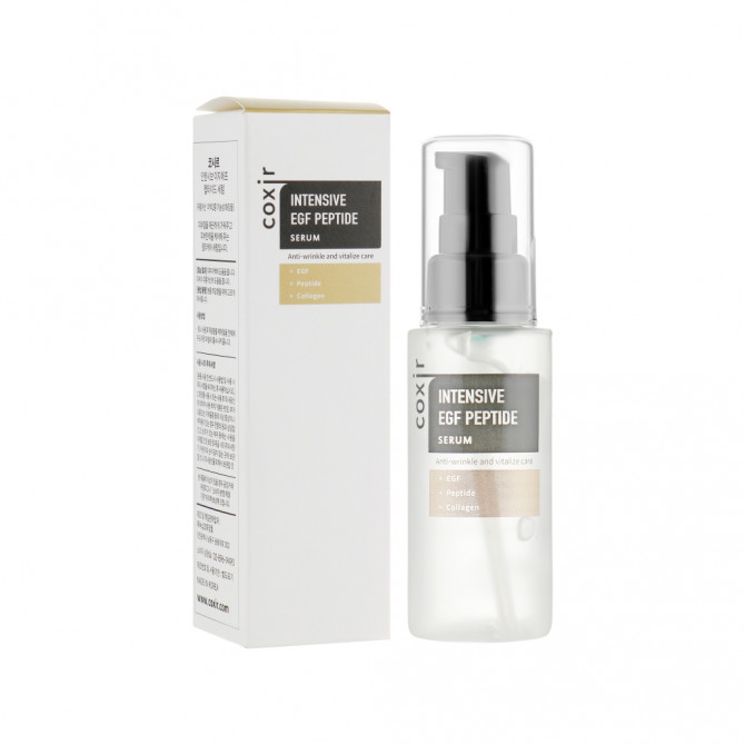 Антивозрастная сыворотка с эпидермальным фактором роста и пептидами Coxir Intensive EGF Peptide Serum 50 мл купить в Украине 2