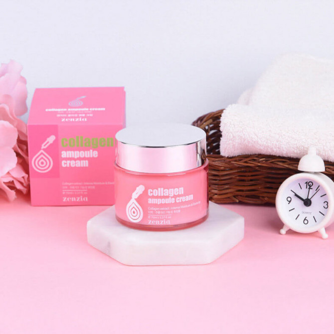 Крем для лица с коллагеном JIGOTT Zenzia Collagen Ampoule Cream 70 мл купить в Украине 4