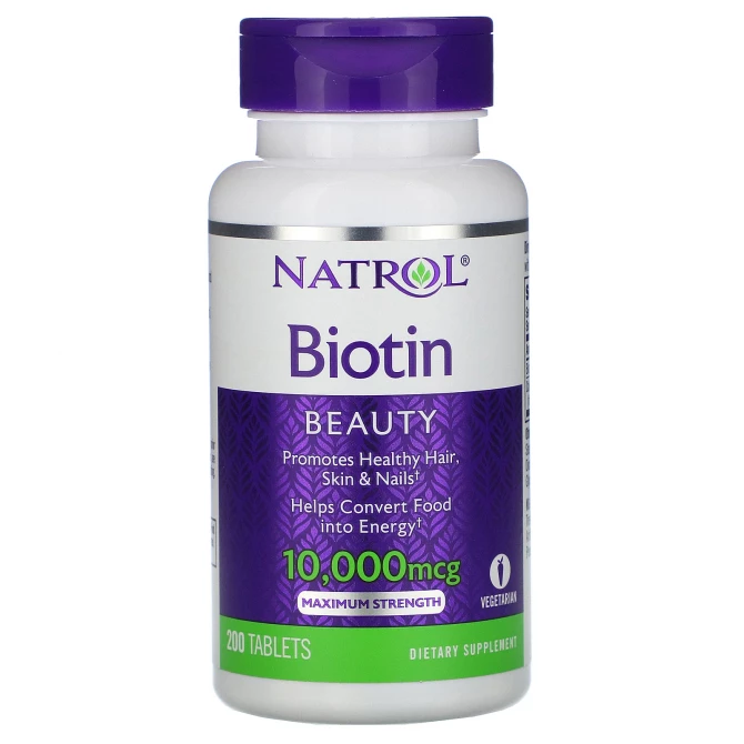 Біотин Natrol Biotin 10000 мкг 200 таблеток купити в Україні