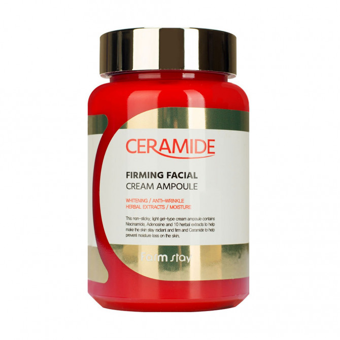 Укрепляющий крем с керамидами, FarmStay, Ceramide Firming Facial Cream Ampoule, 250 мл купить в Украине Укрепляющий крем с керамидами, FarmStay, Ceramide Firming Facial Cream Ampoule, 250 мл купить в Украине