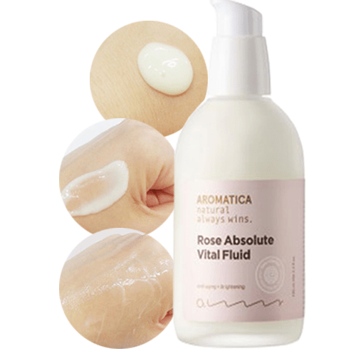 Увлажняющий органический флюид с эфирным маслом розы AROMATICA Rose Absolute Vital Fluid 100 мл купить в Украине 2