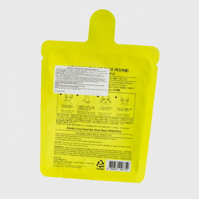 Увлажняющая тканевая маска с экстрактом ананаса A'PIEU Icing Sweet Bar Sheet Mask Pineapple купить в Украине 2
