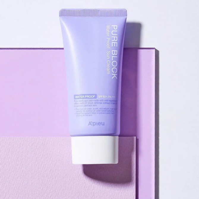 Водостойкий солнцезащитный крем для лица A'PIEU Pure Block Water Proof SPF50+/PA+++ 50 мл купить в Украине 2