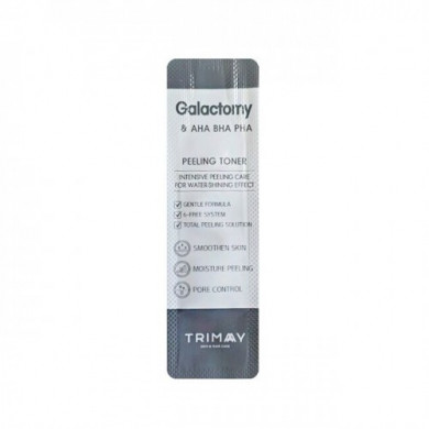 Пилинг-тонер с AHA-BHA-PHA кислотами Trimay Galactomy & AHA-BHA-PHA Peeling Toner 1 мл (пробник) купить в Украине