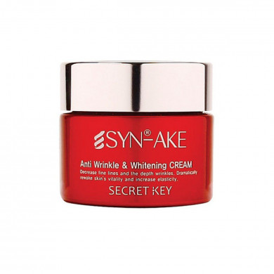 Антивозрастной крем со змеиным пептидом, Secret Key, SYN-AKE Anti Wrinkle&Whitening Cream, 50 мл купить в Украине Антивозрастной крем со змеиным пептидом, Secret Key, SYN-AKE Anti Wrinkle&Whitening Cream, 50 мл купить в Украине
