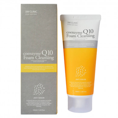 Пенка для умывания с коэнзимом Q10, 3W CLINIC, Coenzyme Q10 Foam Cleansing, 100 мл купить в Украине Пенка для умывания с коэнзимом Q10, 3W CLINIC, Coenzyme Q10 Foam Cleansing, 100 мл купить в Украине