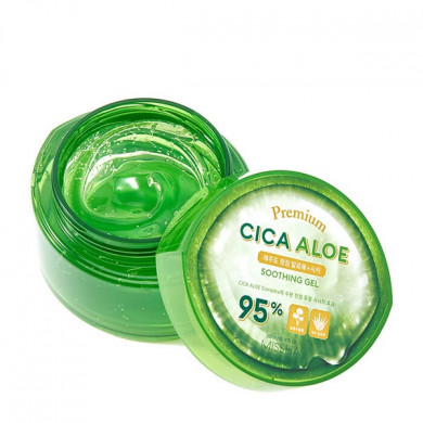 Многофункциональный гель с алоэ, MISSHA, Premium Cica Aloe Soothing Gel, 300 мл купить в Украине Многофункциональный гель с алоэ, MISSHA, Premium Cica Aloe Soothing Gel, 300 мл купить в Украине