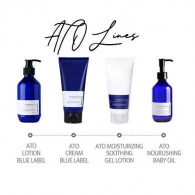 Набор пробников средств для чувствительной кожи Pyunkang Yul Ato Sample Pouch (Ato Cream Blue Label + Ato Moisturizing Soothing Gel Lotion + Ato Nourishing Baby Oil + Ato Lotion Blue Label) купить в Украине 2