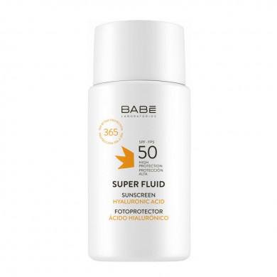 Солнцезащитный флюид  с гиалуроновой кислотой SPF 50 Babe Laboratorios Super Fluid 50 мл купить в Украине
