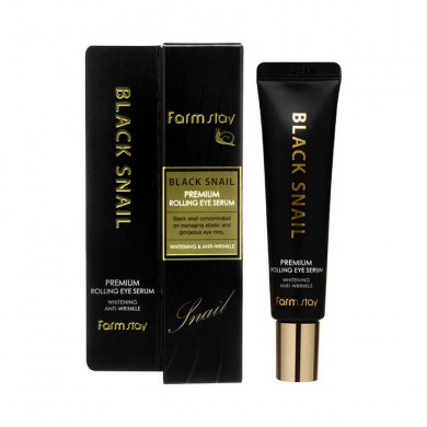Сыворотка для век с муцином черной улитки, FarmStay, Black Snail Premium Rolling Eye Serum, 25 мл купить в Украине Сыворотка для век с муцином черной улитки, FarmStay, Black Snail Premium Rolling Eye Serum, 25 мл купить в Украине