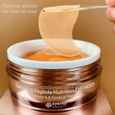 Омолоджувальні патчі під очі з екстрактом ікри лосося та пептидами EYENLIP Salmon Oil & Peptide Nutrition Eye Patch 60 шт купити в Україні 3