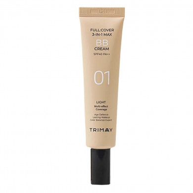 Многофункциональный BB крем с аденозином и гиалуроновой кислотой Trimay Full Cover 3-in-1 Max BB Cream SPF40 PA++ 01 30 мл купить в Украине