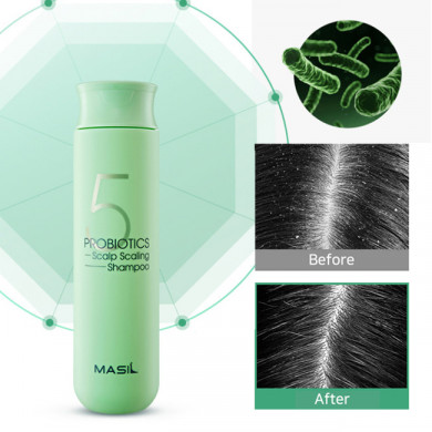 Глубокоочищающий шампунь с пробиотиками Masil 5 Probiotics Scalp Scaling Shampoo 8 мл купить в Украине 3