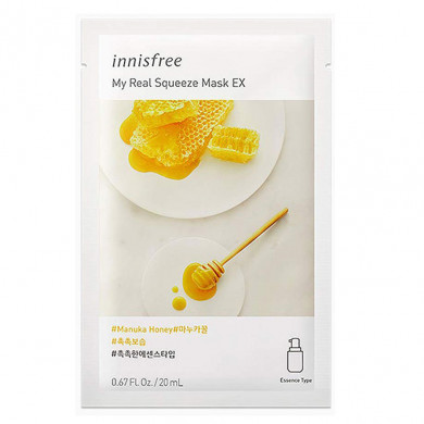 Тканевая маска с маточным молочком, Innisfree, My Real Squeeze Mask, Manuka Honey купить в Украине Тканевая маска с маточным молочком, Innisfree, My Real Squeeze Mask, Manuka Honey купить в Украине