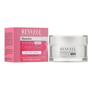 Дневной крем-флюид для лица с гиалуроновой кислотой Revuele Bioactive Skincare 3D Hyaluron Smoothing Day Cream-Fluid 50 мл купить в Украине