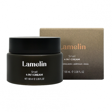 Антивозрастной осветляющий крем с муцином улитки Lamelin Snail 4 in 1 Cream 100 мл купить в Украине