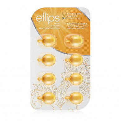 Вітаміни для волосся з маслом алое вера Розкішне сяйво ELLIPS Hair Vitamin Smooth & Shiny With Aloe Vera Oil 8 шт купити в Україні