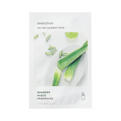 Тканинна маска з алое Innisfree My Real Squeeze Mask Aloe купити в Україні