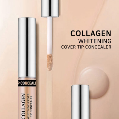 Осветляющий консилер с коллагеном, Enough, Collagen Whitening Cover Tip Concealer, №03, 9 г купить в Украине 3 Осветляющий консилер с коллагеном, Enough, Collagen Whitening Cover Tip Concealer, №03, 9 г купить в Украине 3