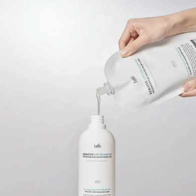 Безсульфатний шампунь з кератином для пошкодженого волосся Lador Keratin LPP Shampoo 500 мл купити в Україні 2
