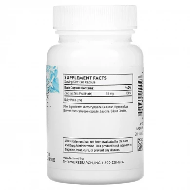 Цинк пиколинат Thorne Research Zinc Picolinate 15 мг 60 капсул купить в Украине 2