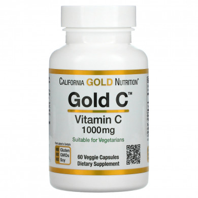 Вітамін C Каліфорнія Gold Nutrition Gold C Vitamin C 1000 мг 240 вегетаріанських капсул купити в Україні
