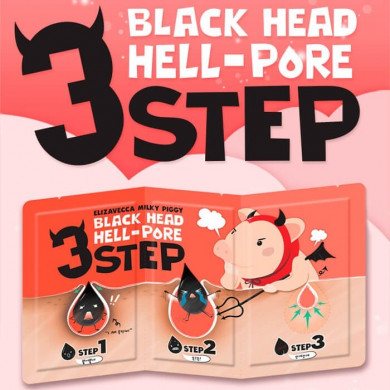 Маска від чорних крапок для носа Elizavecca Milky Piggy Black Head Solution 3-Step купити в Україні 4