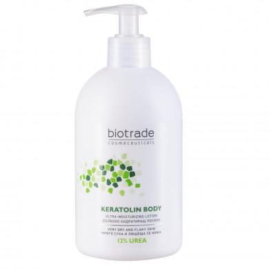 Зволожуючий лосьйон для тіла з 12% сечовини Biotrade Keratolin Body Ultra-Moisturizing Lotion 400 мл купити в Україні